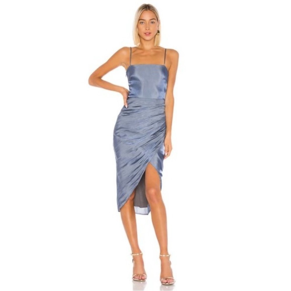 Lovers + Friends Nolita Midi Dress Slate Blue Revolve Medium Y